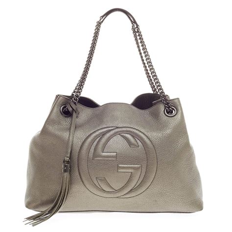 2way chain plain leather shoulder bags gucci|gucci shoulder bags for women.